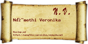 Némethi Veronika névjegykártya